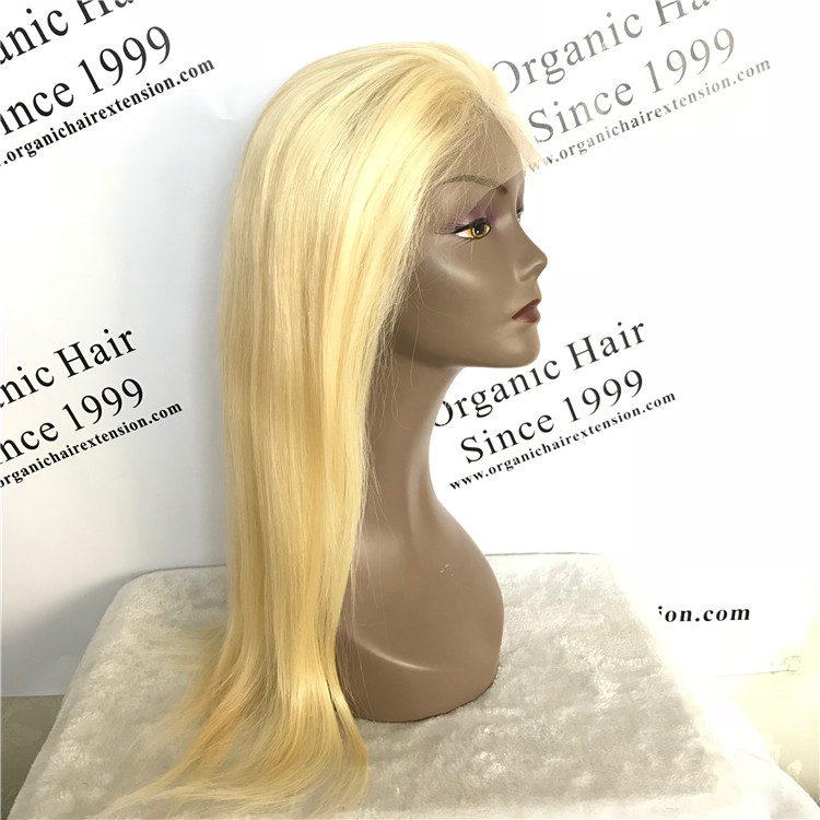 Fantasy Wig Brazilian Human Hair Full Lace Wig Long Straight 613 Blonde Wig For Black WomenA17